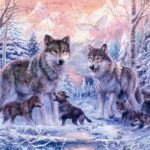 Картина с изображением волков как символ любви и успеха